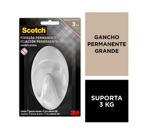 Gancho grande Fijación permanente 3 kg 11.5x6x6.5 cm
