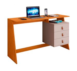 Escritorio gamer Gaby café/off 3 cajones