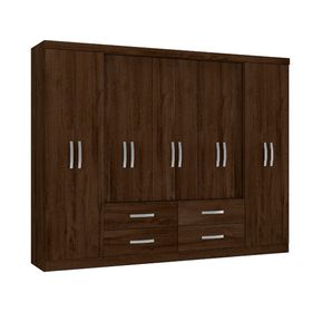 Clóset 10 puertas 4 cajones Lagos tabaco 183x235x45 cm