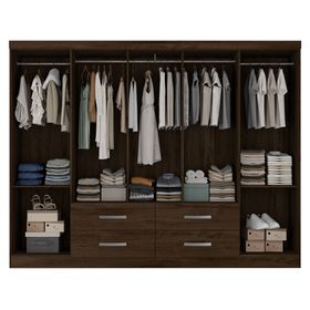 Clóset 10 puertas 4 cajones Lagos tabaco 183x235x45 cm