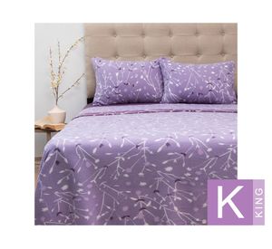 Juego de sábanas king polar estampada Composé D3