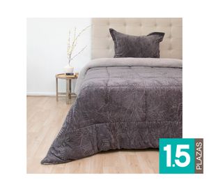 Cubrecama Outboss senses D2 gris 1.5 plazas