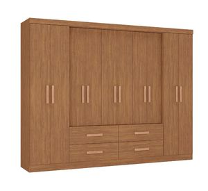 Clóset 10 puertas 4 cajones Lagos acacia 183x235x45 cm