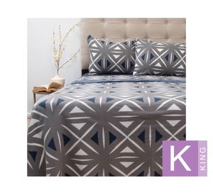 Juego de sábanas king polar estampada Composé D9