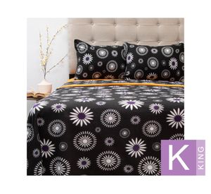 Juego de sábanas king polar estampada Composé D7