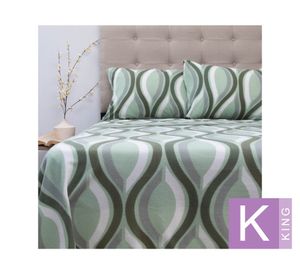 Juego de sábanas king polar estampada Composé D1