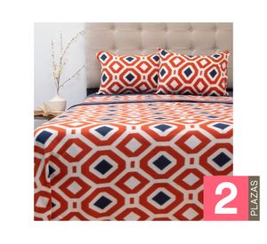 Juego de sábanas 2 plazas polar estampada Composé D8