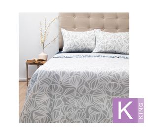 Juego de sábanas king polar estampada Composé D5