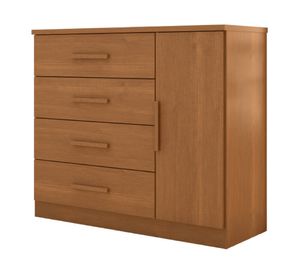 Cómoda con puerta caramelo mate Zanzini 4 cajones