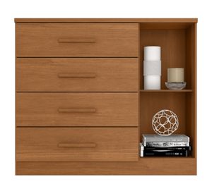 Cómoda con puerta caramelo mate Zanzini 4 cajones