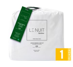 Juego de sábanas 1 plaza 230 hilos blanco