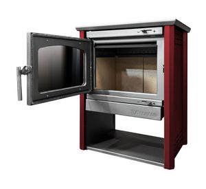 Estufa a leña Patagonia 600 12kW burdeo