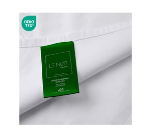 Juego de sábanas 2 plazas 230 hilos blanco