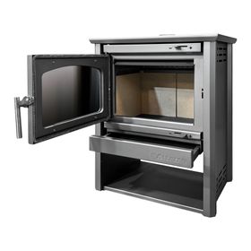 Estufa a leña Patagonia 600 12kW gris