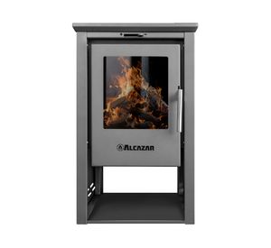 Estufa a leña Patagonia 380 9 kW gris