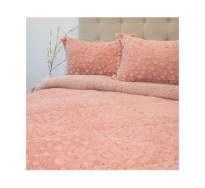 Cubrecama Plush senses rosa D1 súper king