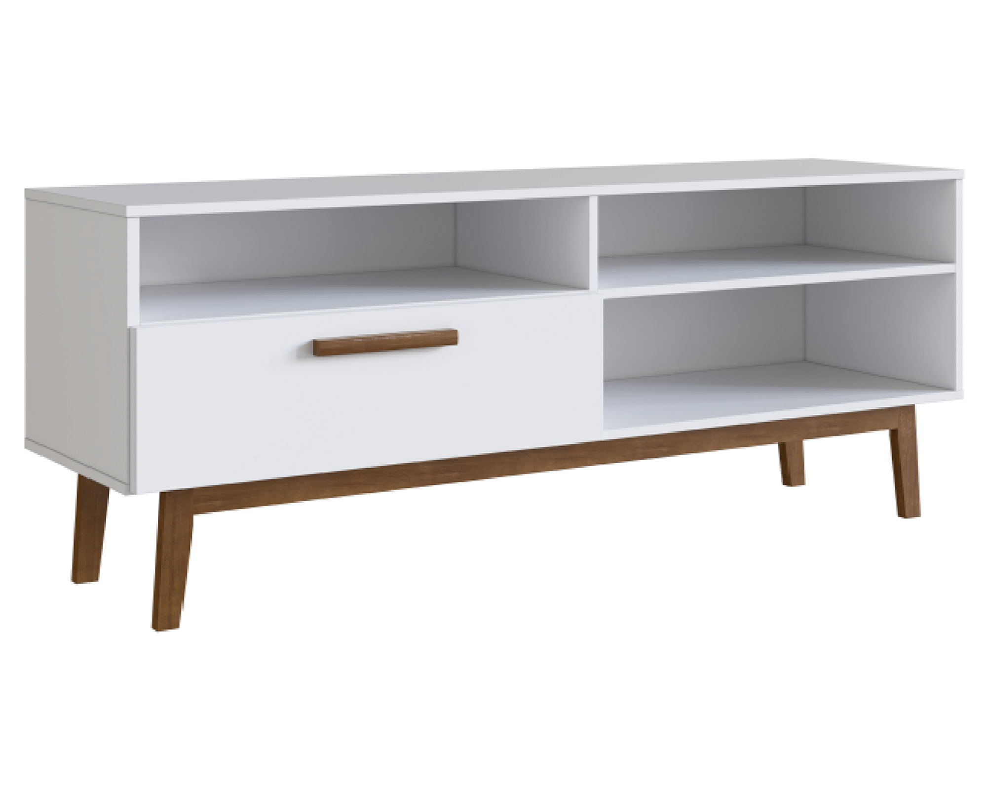Be Design Rack TV 55" Moveli 4 espacios blanco