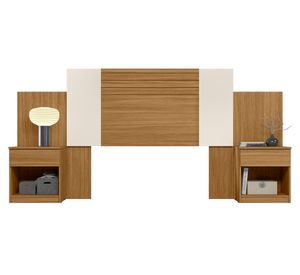 Respaldo de cama 2 veladores Araguaia 2 plazas fendi