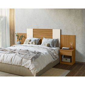 Respaldo de cama 2 veladores Araguaia 2 plazas fendi