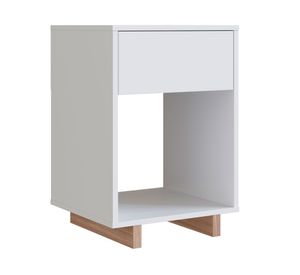 Velador B88 1 cajón blanco