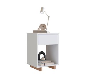 Velador B88 1 cajón blanco
