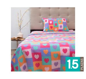 Juego de sábanas 1.5 plazas Kids composé corazón