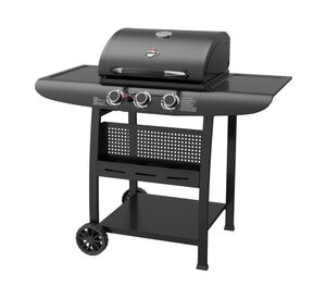 Parrilla a gas Kansas black 3 quemadores