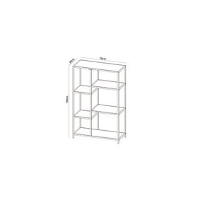 Repisa Multinivel negro/natural 109x70x30 cm