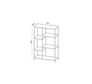 Repisa Multinivel negro/natural 109x70x30 cm