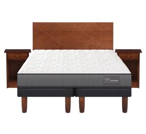 Cama europea Anatomic 2 plazas base dividida + set New Villarrica