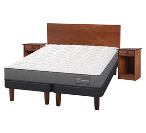 Cama europea Anatomic 2 plazas base dividida + set New Villarrica
