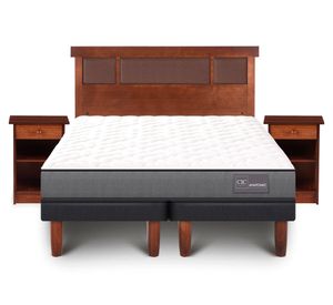 Cama europea Anatomic 2 plazas base dividida + respaldo New Dublín