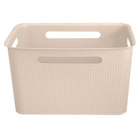 Caja organizadora modular L beige plástico 37x27x21 cm