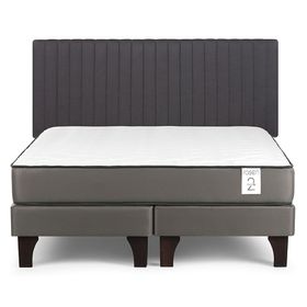 Cama europea New Style 2 plus 2 plazas base dividida + respaldo Lucio G
