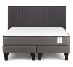 Cama europea New Style 2 plus 2 plazas base dividida + respaldo Lucio G
