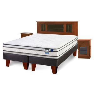 Cama europea Innova 2 plazas box base dividida + set Lorraine