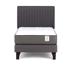 Cama europea New Style 2 plus 1.5 plazas  + respaldo Lucio G