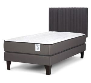 Cama europea New Style 2 plus 1.5 plazas  + respaldo Lucio G