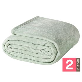 Frazada Grid aqua verde 2 plazas 1 un.