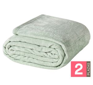 Frazada Grid aqua verde 2 plazas 1 un.