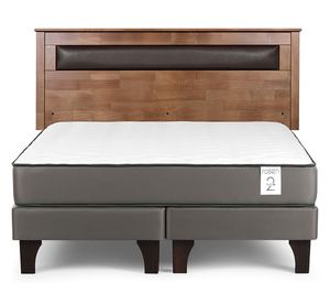 Cama europea New Style 2 plus king base dividida + respaldo Ferrara
