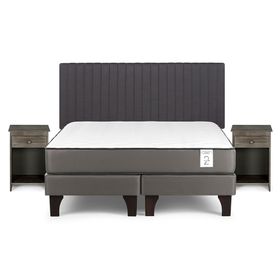Cama europea New Style 2 plus 2 plazas base dividida + set Lucio G