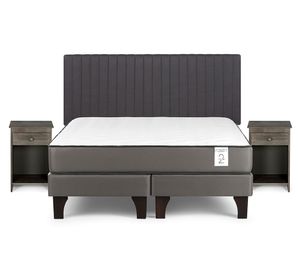 Cama europea New Style 2 plus 2 plazas base dividida + set Lucio G