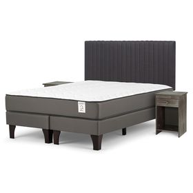 Cama europea New Style 2 plus 2 plazas base dividida + set Lucio G