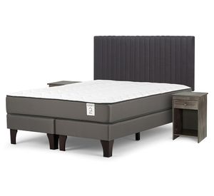 Cama europea New Style 2 plus 2 plazas base dividida + set Lucio G