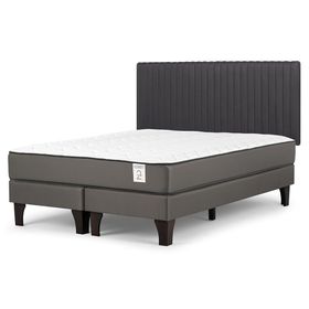 Cama europea New Style 2 plus king base dividida + respaldo Lucio G