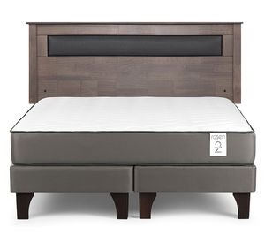 Cama europea New Style 2 plus 2 plazas base dividida + respaldo  Ferrara G