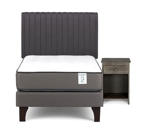 Cama europea New Style 2 plus 1 plaza  + set Lucio G