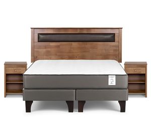 Cama europea New Style 2 plus 2 plazas base dividida + set Ferrara