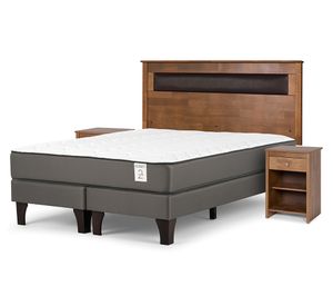 Cama europea New Style 2 plus king base dividida + set Ferrara